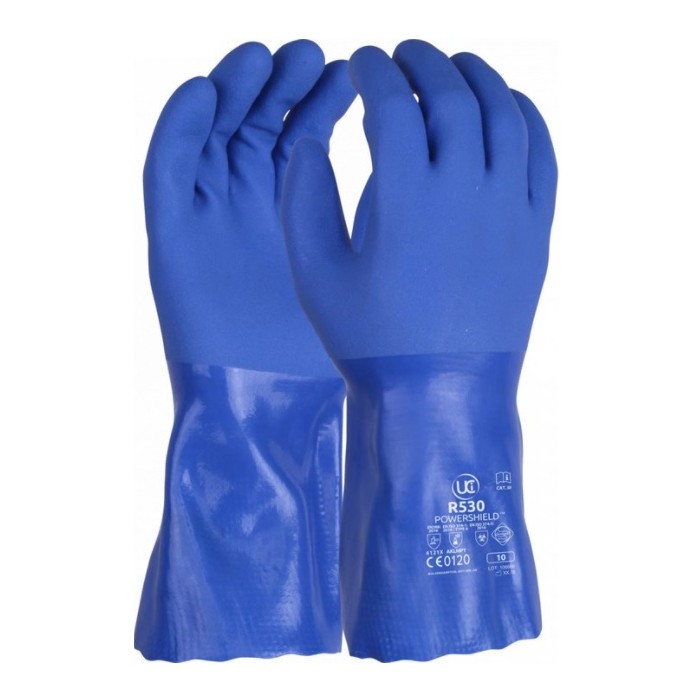 UCi R530 Extra Soft Triple-Dipped PVC Chemical Resistant Gauntlets
